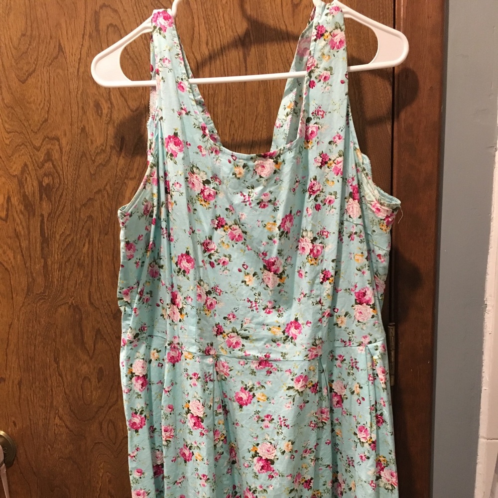 Rue 21 Sleeveless Floral Dress in Mint